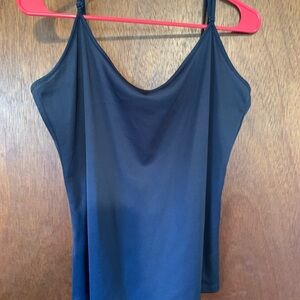 Women’s Black Cami Tank Top - Classic Spaghetti Strap